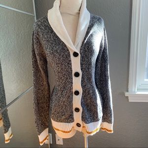 Sock monkey style cardigan